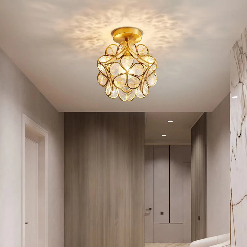 plafonnier moderne en cristal led pour décoration luminaire