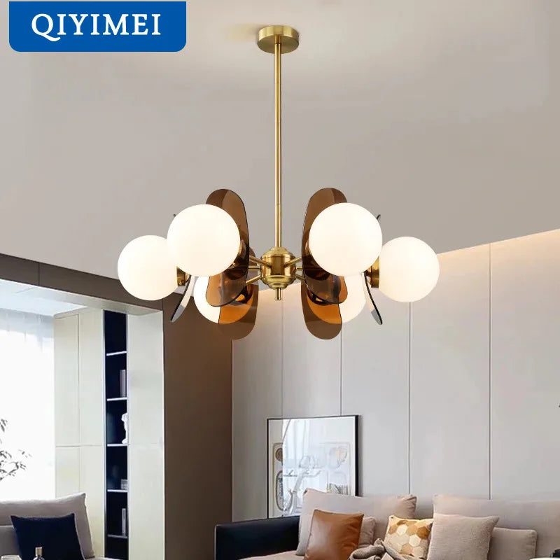 lustre lumineux décoratif pour intérieur style art suspendu