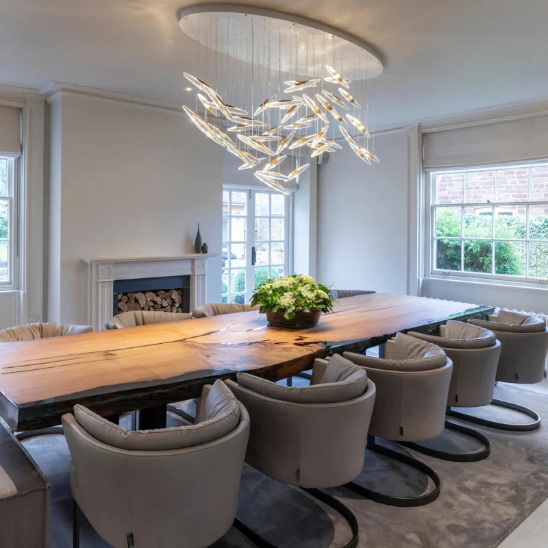 lustre en cristal de luxe pour hôtel et villa moderne