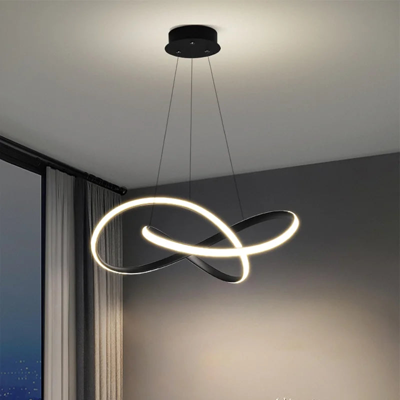 lustre led design créatif simple pour décoration intérieure moderne