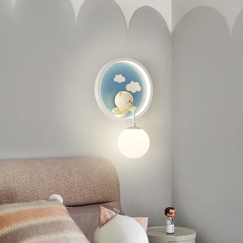 lampe de chevet créative dessin animé ours nuage pour enfants