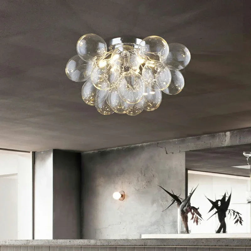 plafonnier led design en verre luminaire décoratif d'intérieur