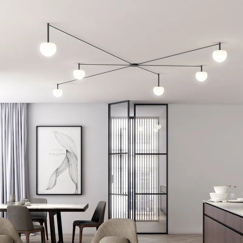 Plafonnier Led suspendu au design nordique moderne et minimaliste