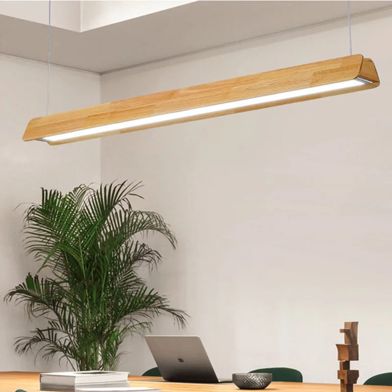 Lustre de bureau en rondins