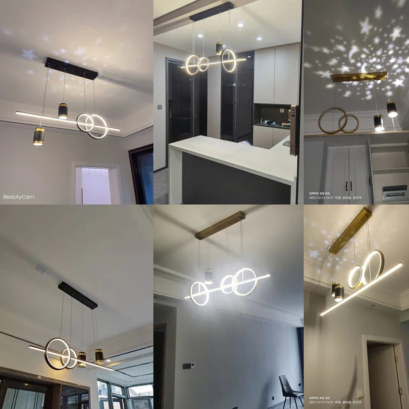 style nordique suspension led lumières luminaria abajur