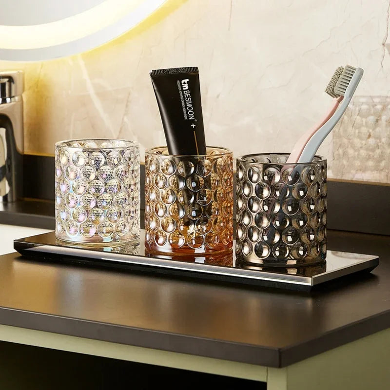 tasse en verre pour bain de bouche accessoires de salle de bain