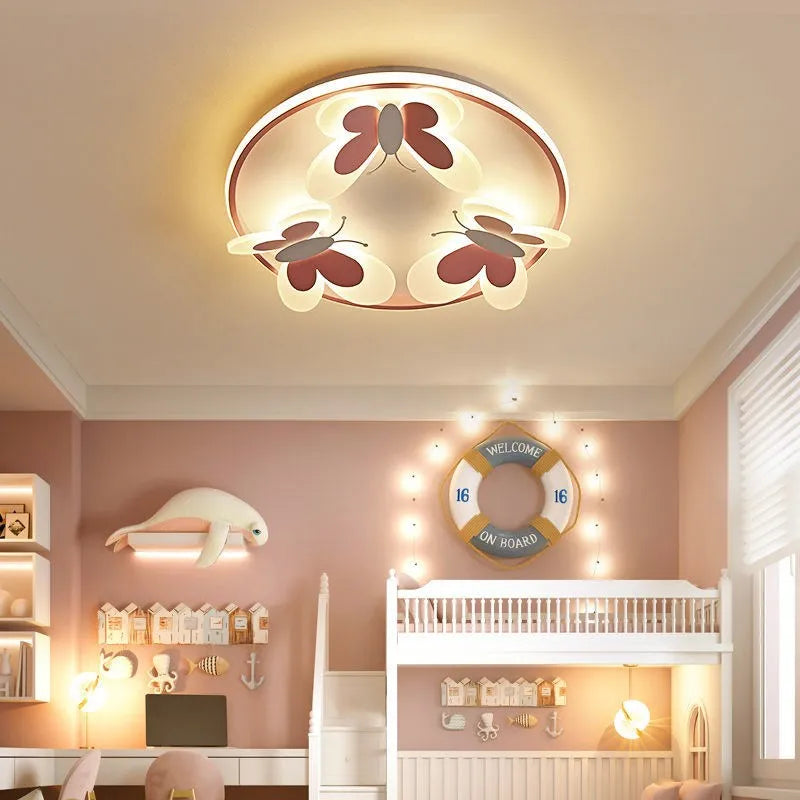plafonnier papillon décoratif pour enfants lampes créatives d'intérieur