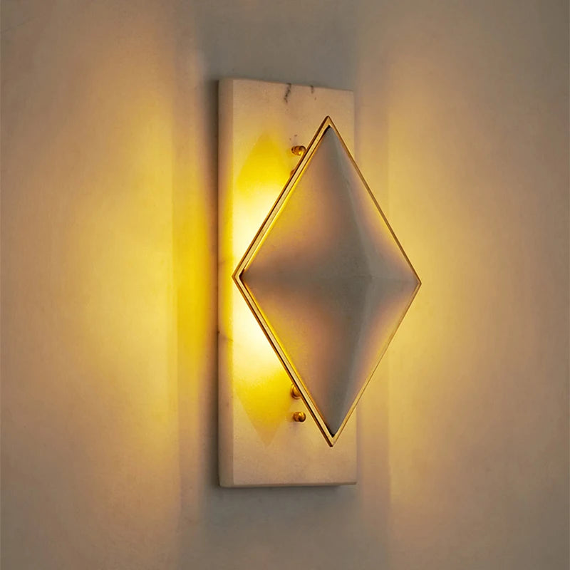 applique murale led moderne en marbre style internet pour hôtel et café