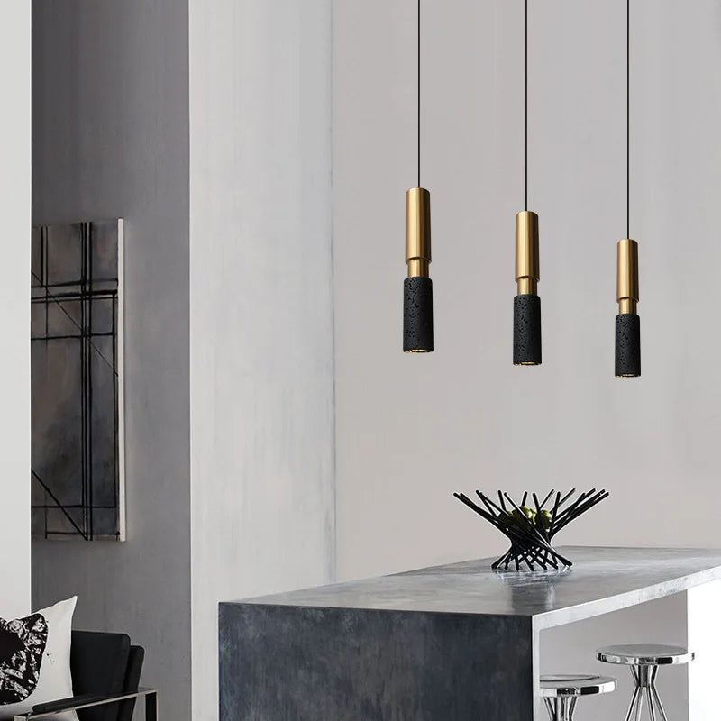 lampe suspendue en pierre réglable avec cordon d'ampoule