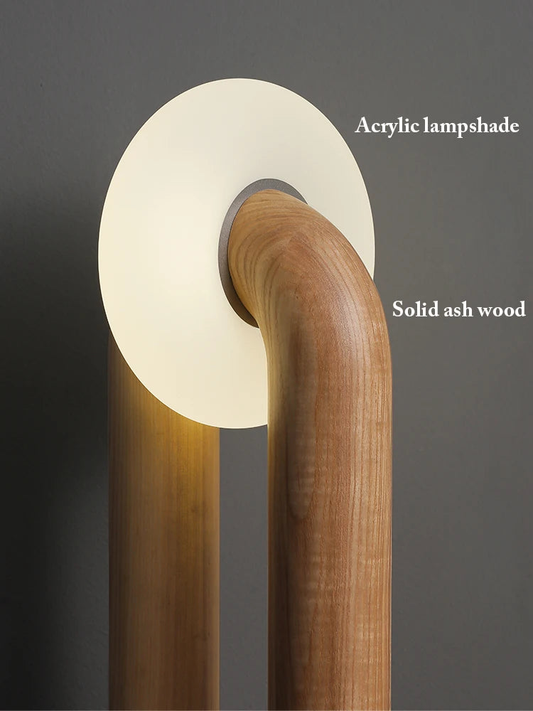 lampes de table vintage en bois massif à contrôle tactile led