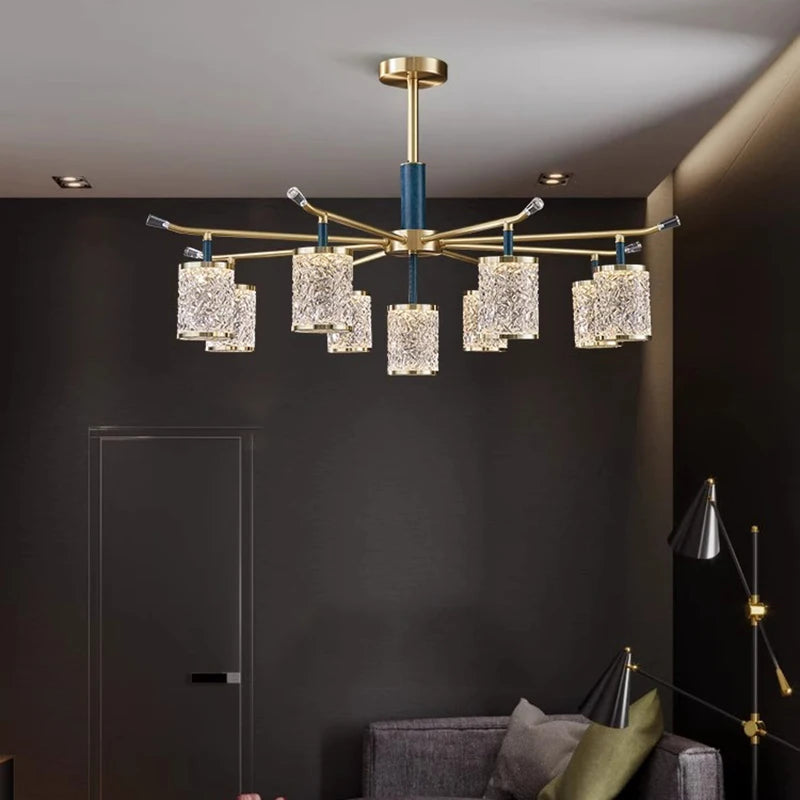lustre moderne de luxe à led pour éclairage intérieur