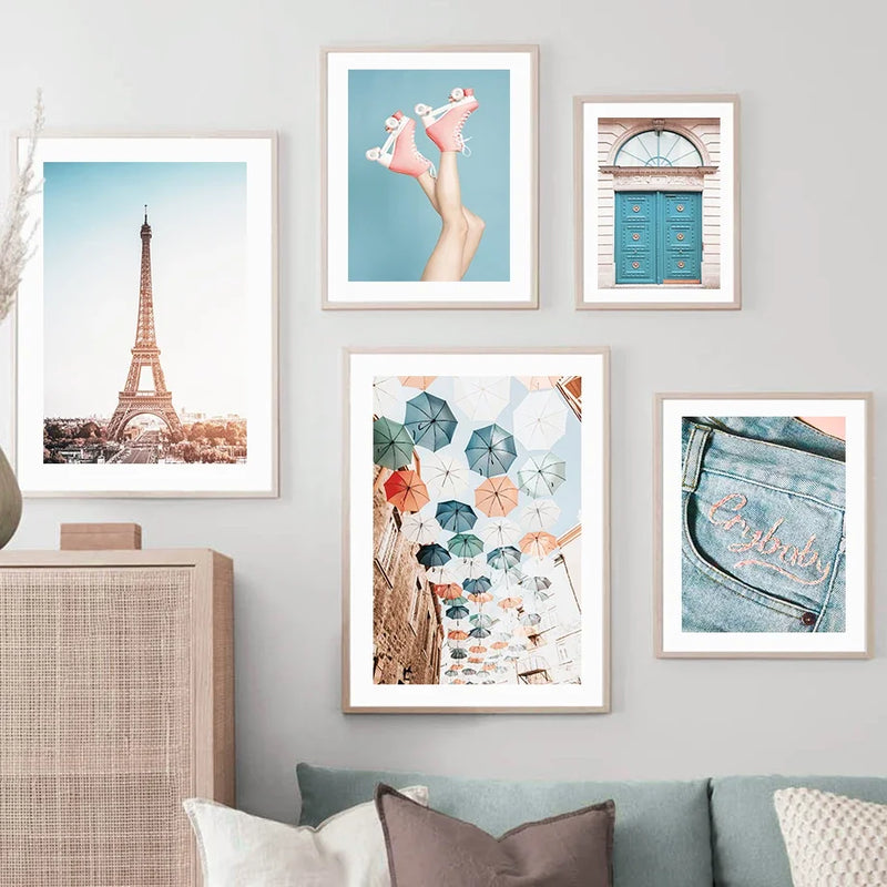 décoration murale style london paris pour fille nordique