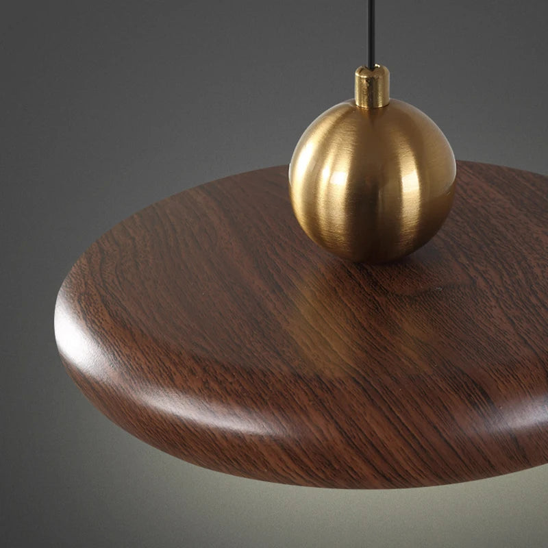lustre en fer imitation grain de bois luminaires suspendus