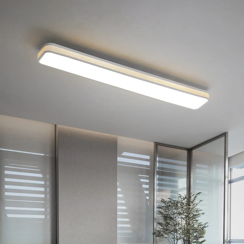 lustre led moderne éclairage intérieur longue bande décor maison
