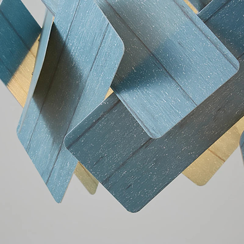 lampes suspendues en bois créatives avec cordon réglable