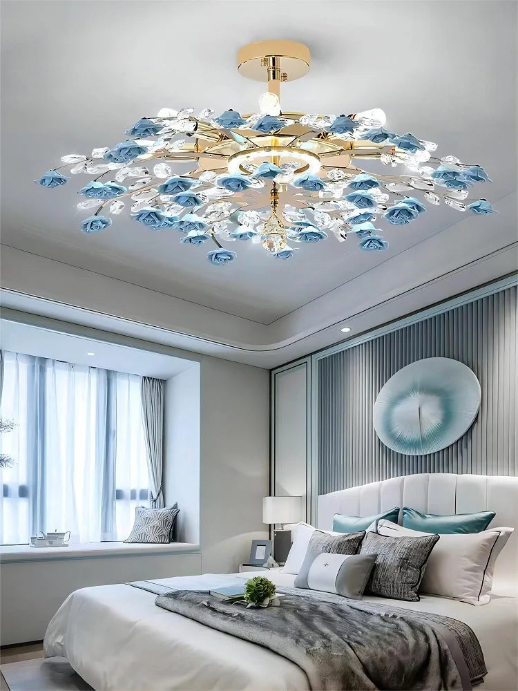 plafonnier moderne en céramique cristal pour intérieur élégant