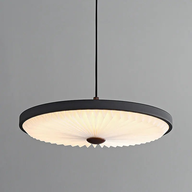 lustre moderne rond à suspension haute qualité plissé led