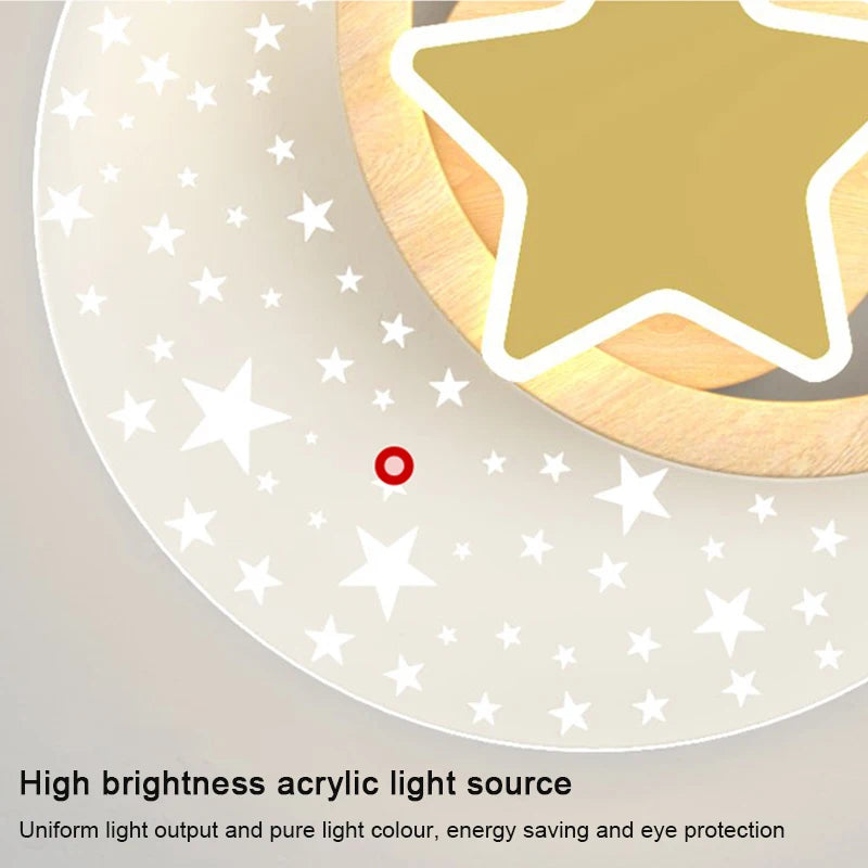 Applique murale led nordique étoile lune décoration intérieure