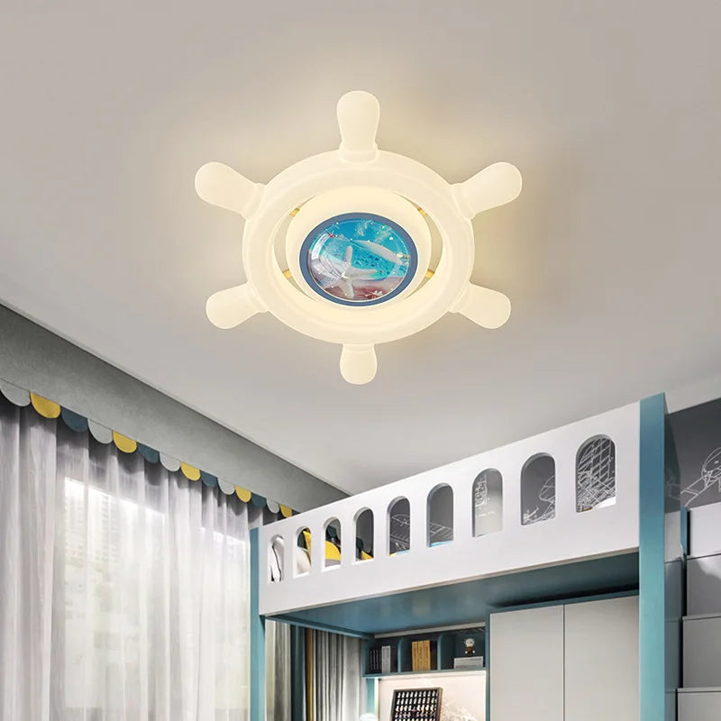 plafonnier créatif baleine méduse océan pour garçon chambre enfant