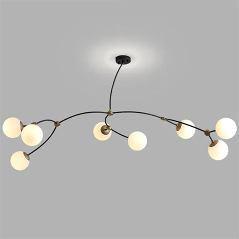 lustre moléculaire nordique suspension lumière magique haricot led