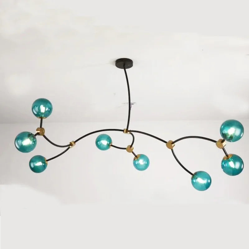 lustre moléculaire nordique suspension lumière magique haricot led