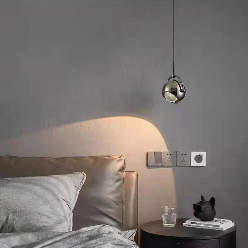 suspension led rotative avec fil métallique réglable