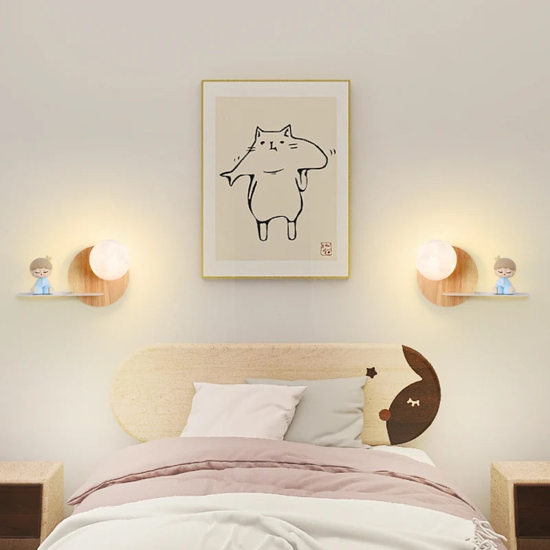 applique murale led moderne créative astronaute pour enfants