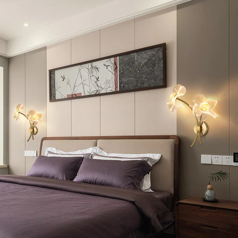 applique murale fleur pour éclairage doux et décoratif
