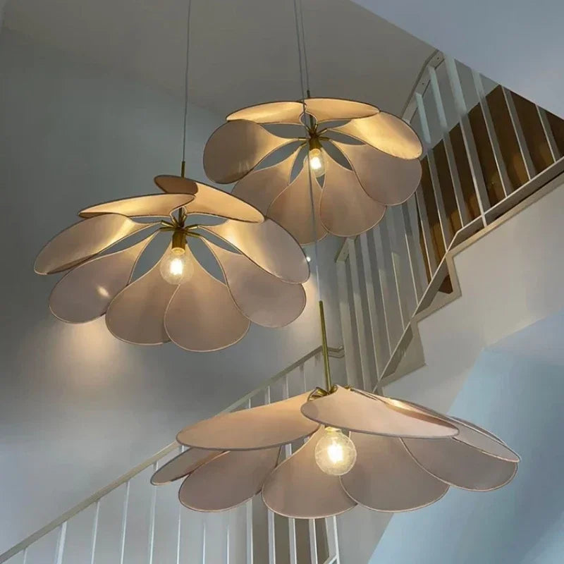 suspension led en tissu nordique décoratif d'intérieur