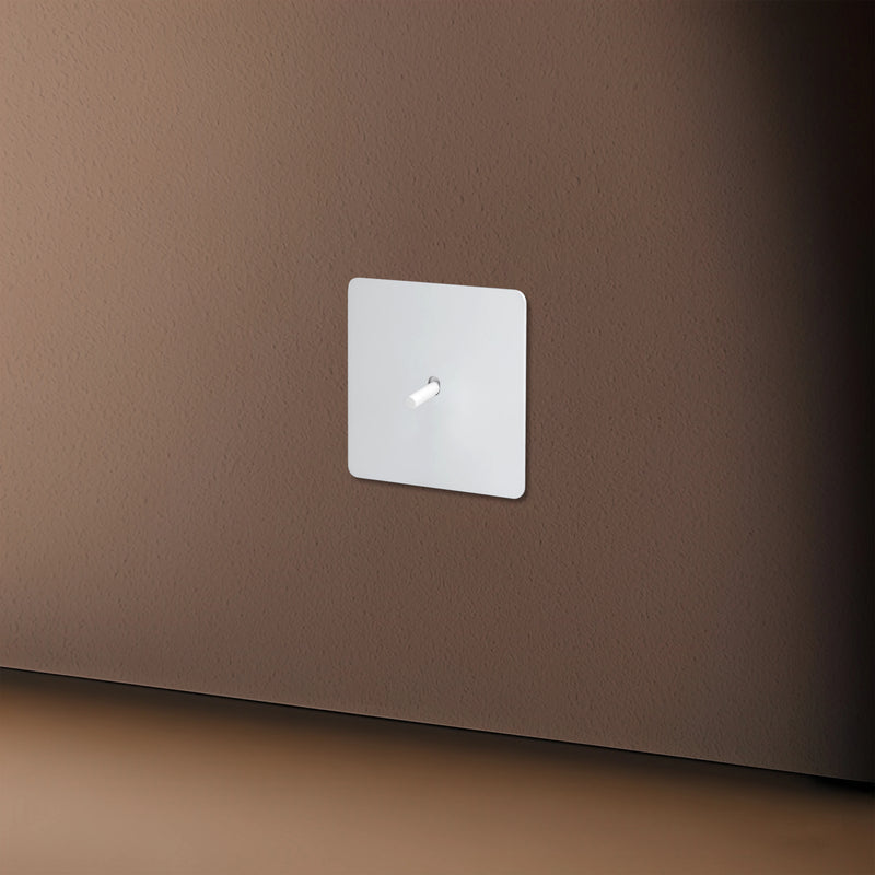 Interrupteur simple 1 voie intermédiaire switch en acier blanc mat bords arrondis