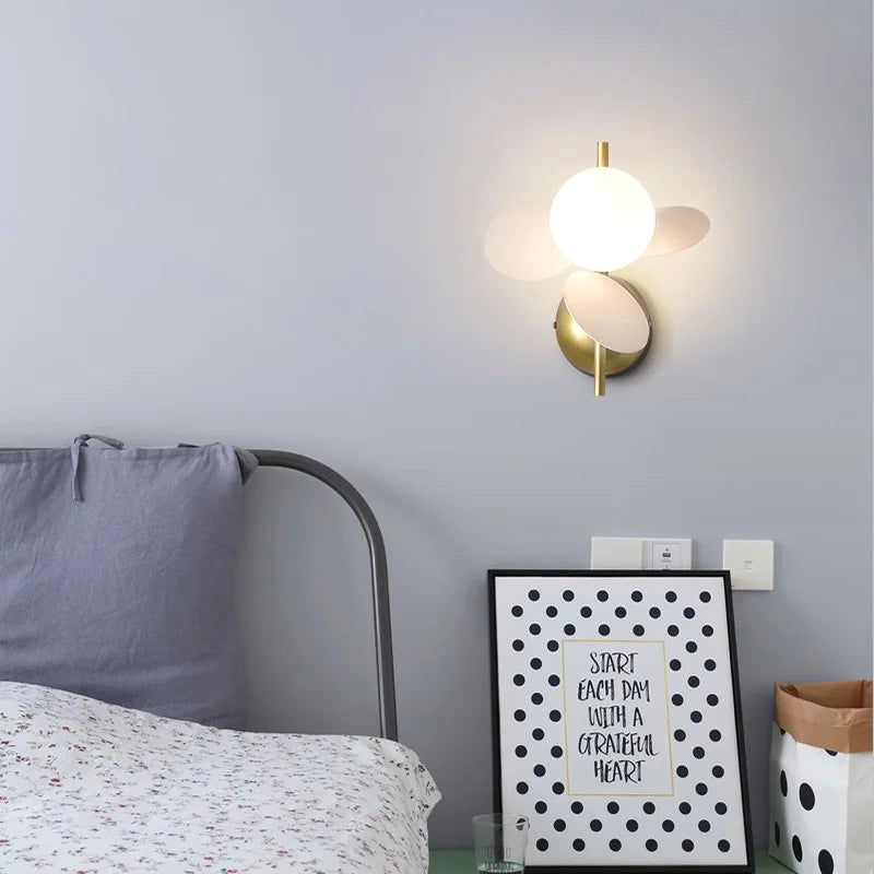 applique murale nordique macaron en fer décorative led pour enfant