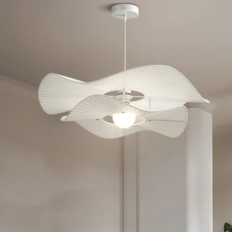 lustre nordique à chapeau en tissu led d'intérieur