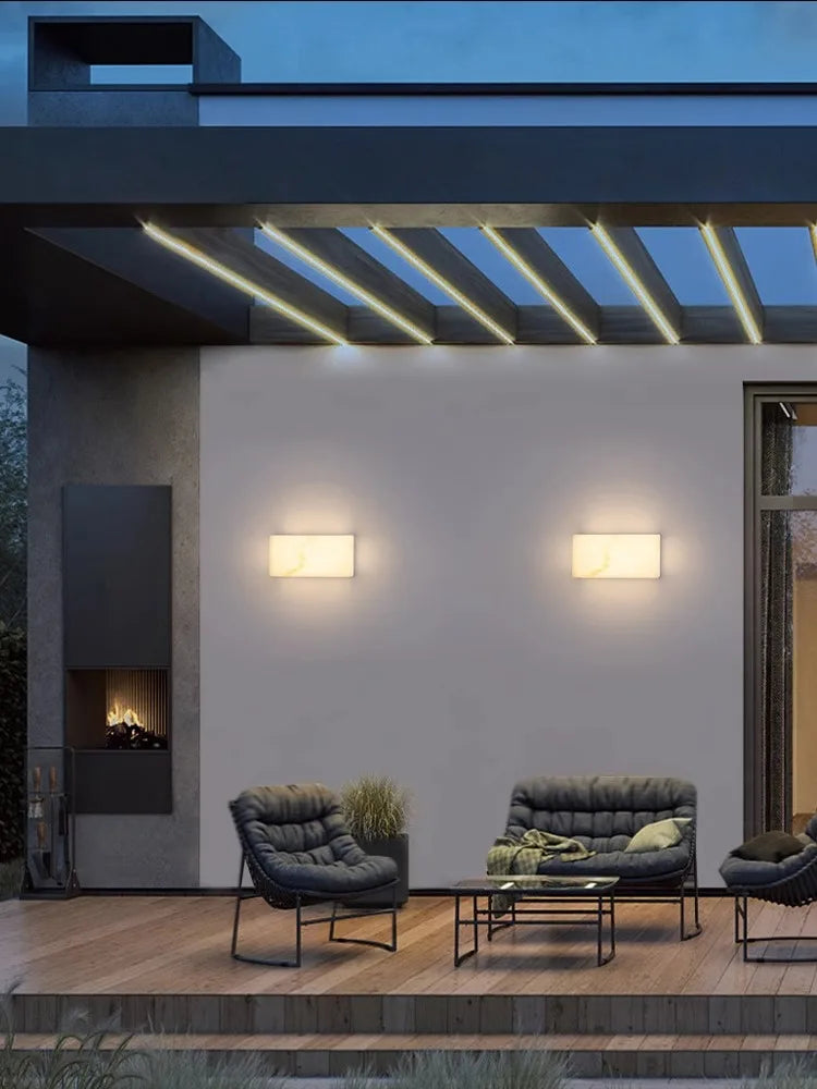 applique murale led étanche pour intérieur et extérieur géométrique