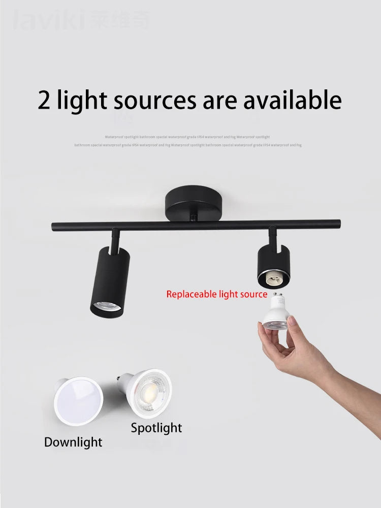projecteur led gu10 sur rail en aluminium angle réglable