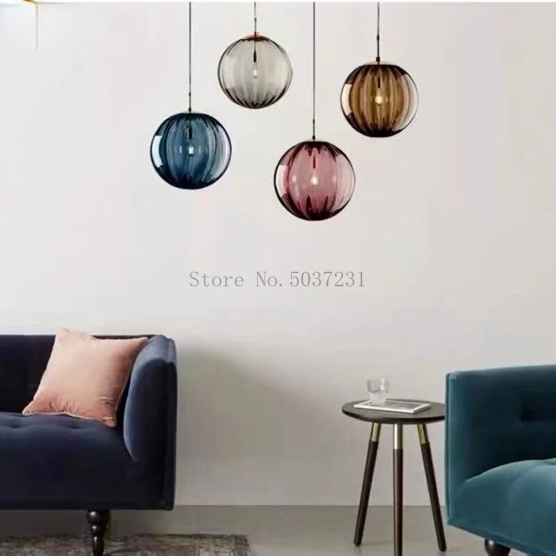 lustre verre coloré nordique moderne grain eau