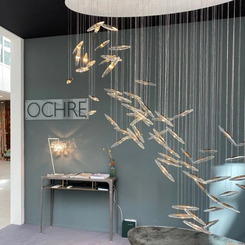 lustre en cristal de luxe pour hôtel et villa moderne