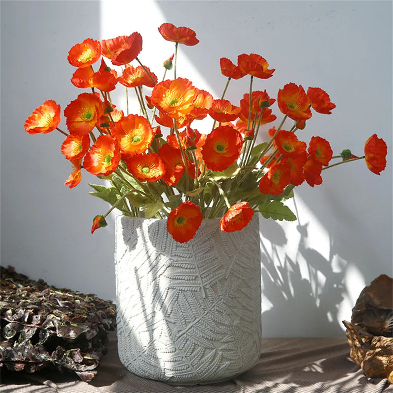 fleurs artificielles coquelicots en soie pour décorations et bouquets