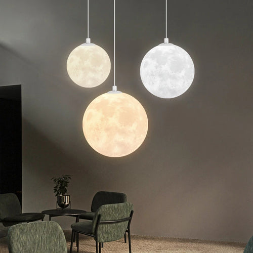 lustre nordique 3d imprimé lune pour enfants personnalisé