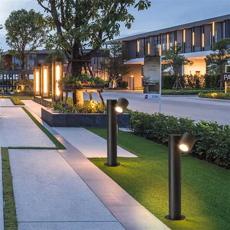 lampe led extérieure rotative étanche pour jardin et parc