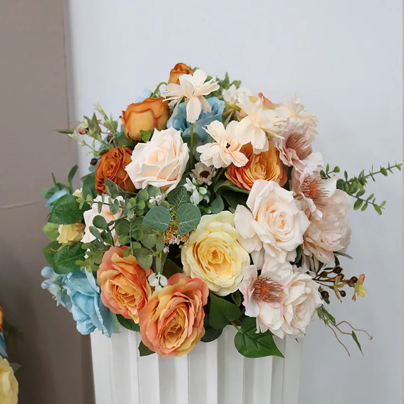 boules de fleurs artificielles en soie pour décoration de mariage et photo
