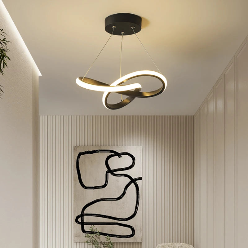 lustre led design créatif simple pour décoration intérieure moderne