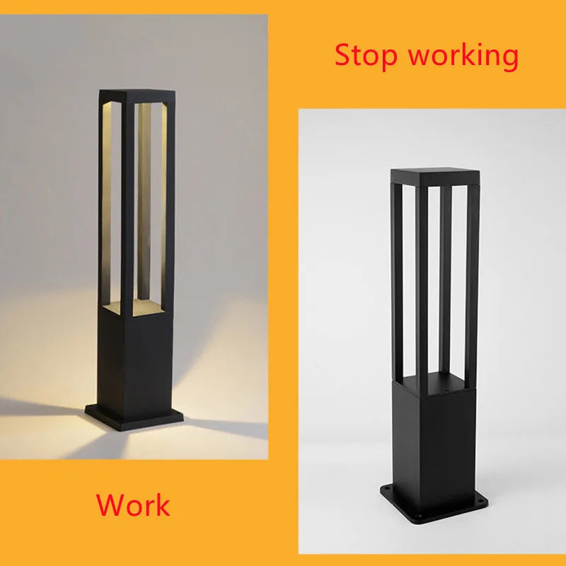 lampe d'extérieur moderne étanche en aluminium pour jardin