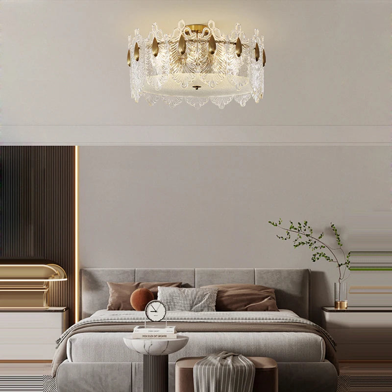 plafonnier de luxe avec lumière led et contrôle lampara