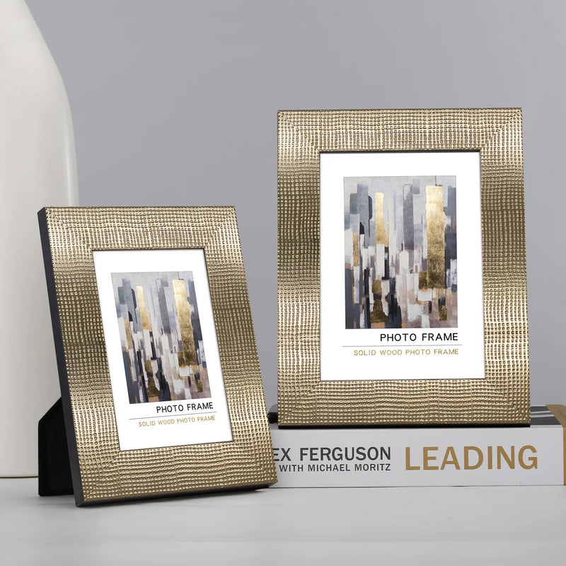 cadre photo moderne en bois massif pour bureau