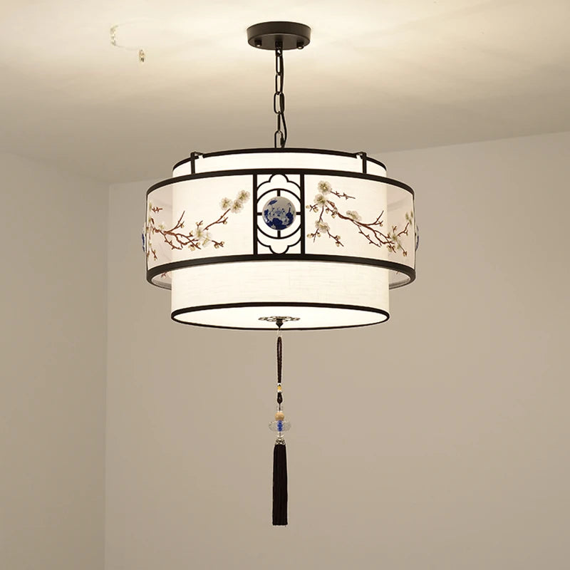 lustre rétro rond pour restaurant chinois lampe suspendue créative nouvelle collection