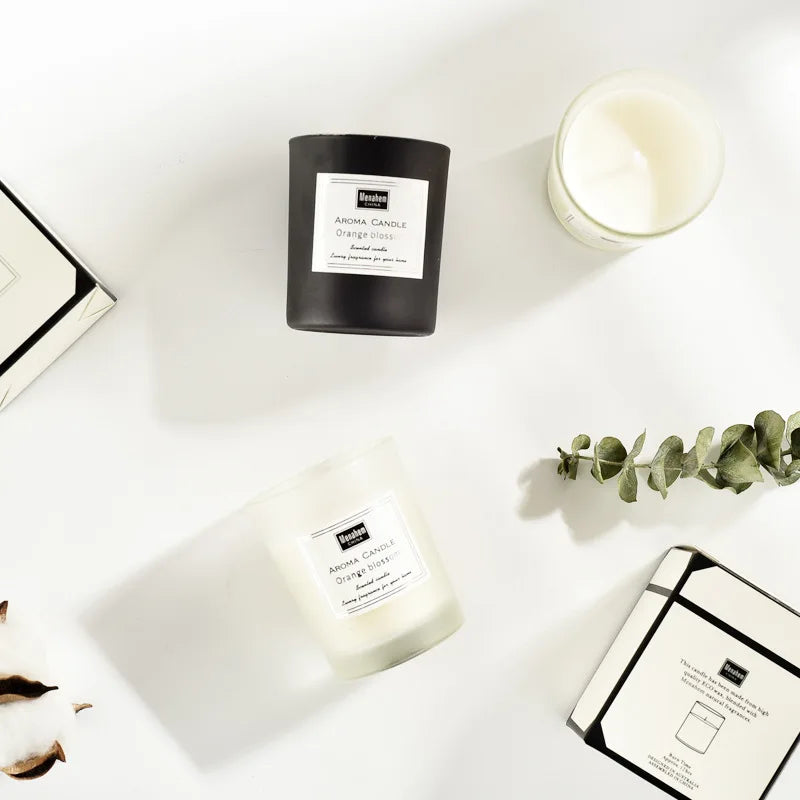 bougies parfumées en verre créatif cire de soja cadeau invité décoratif