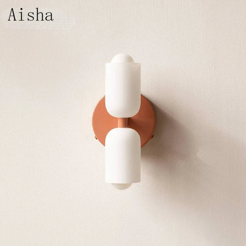 Applique murale en verre Simple à Double tête