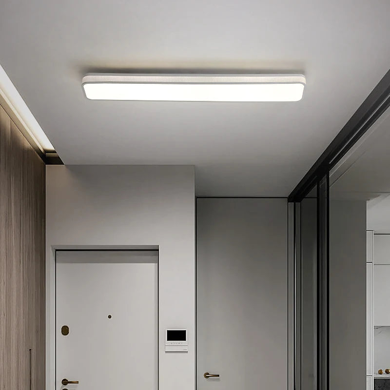 lustre led moderne éclairage intérieur longue bande décor maison