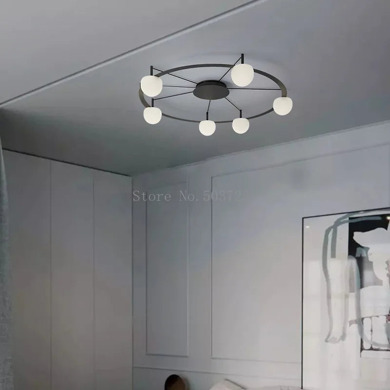 Plafonnier Led suspendu au design nordique moderne et minimaliste