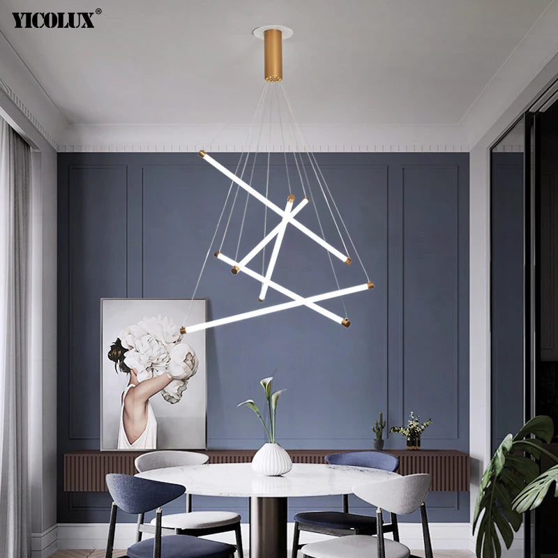 lustre led moderne avec gradation à distance pour intérieur